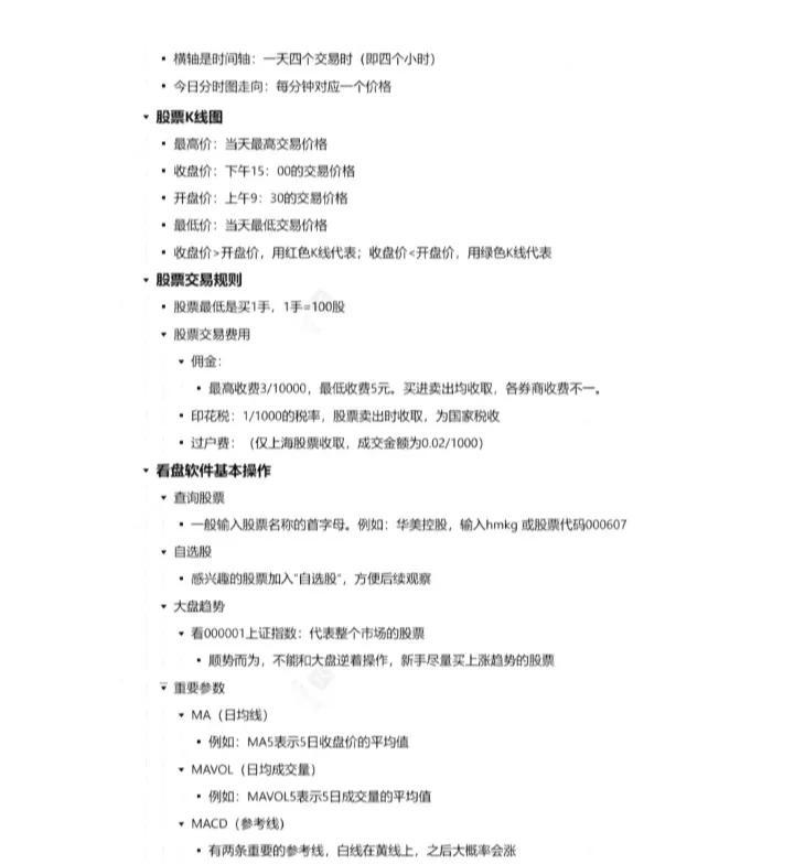 股票基础入门知识详解概览